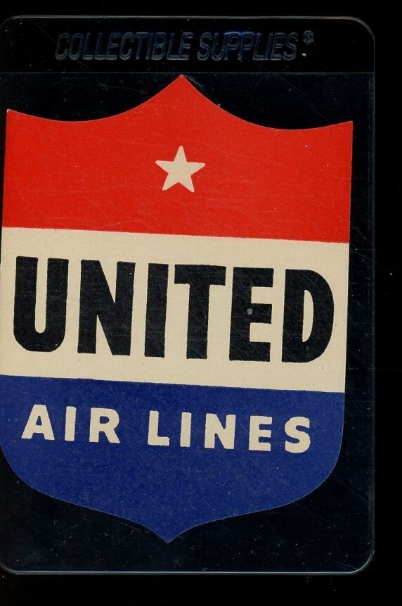 United Airlines Red White and Blue Luggage Label
