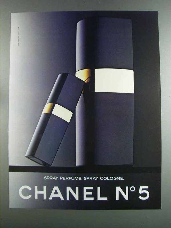 1982 Chanel No 5 Perfume & Cologne Vintage Spray Ad