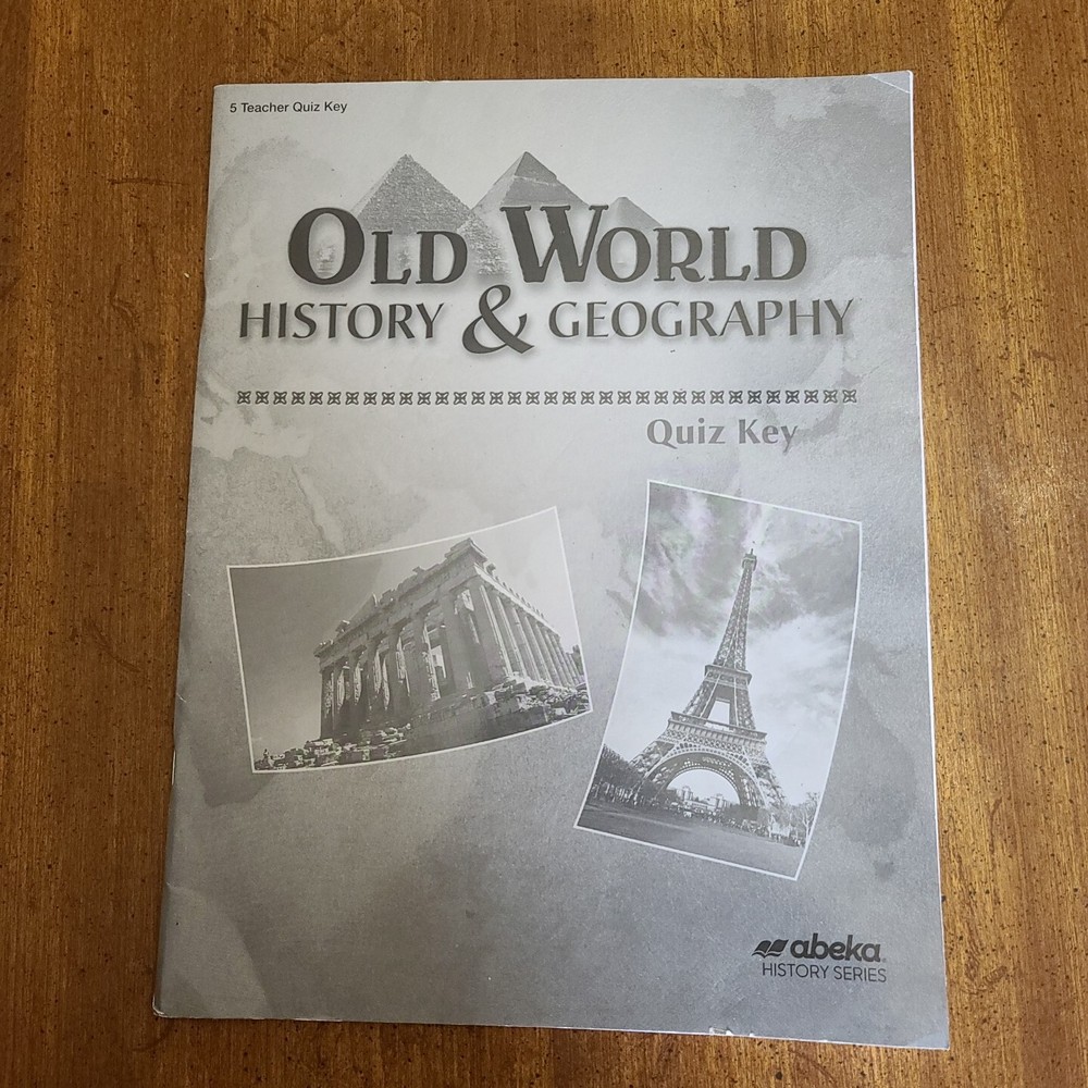 Abeka Old World History Geography Quiz Key for Teachers  -image