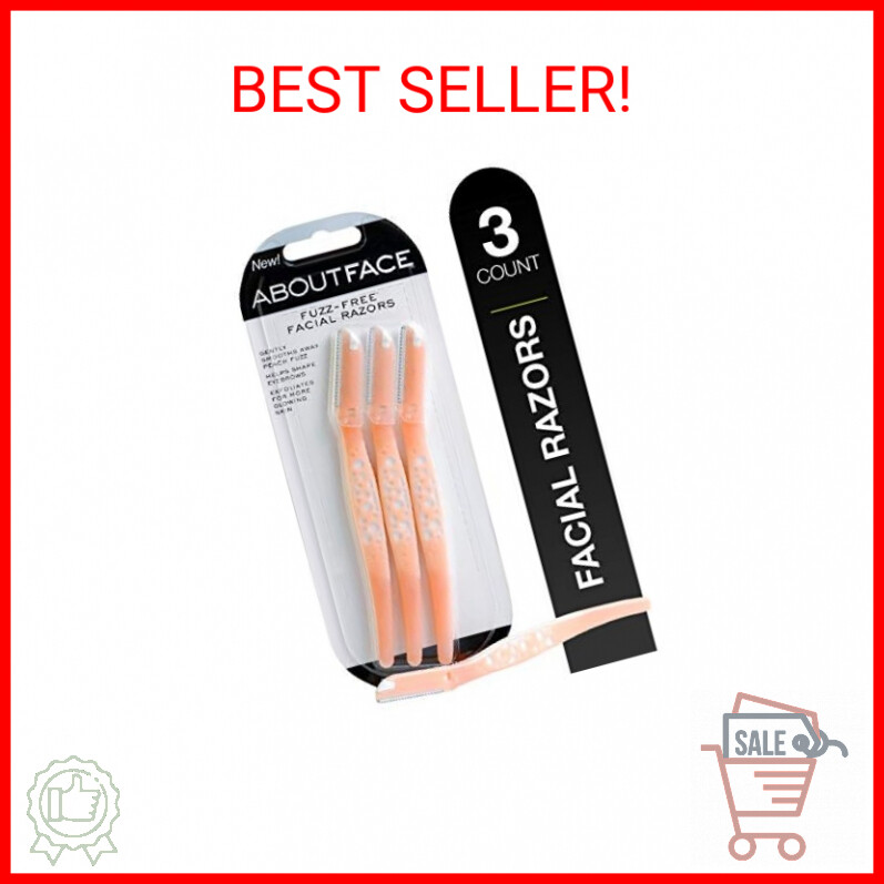 About Face Fuzz-Free Facial Razors for Shaving & Exfoliating - Includes 3 Beauty-image