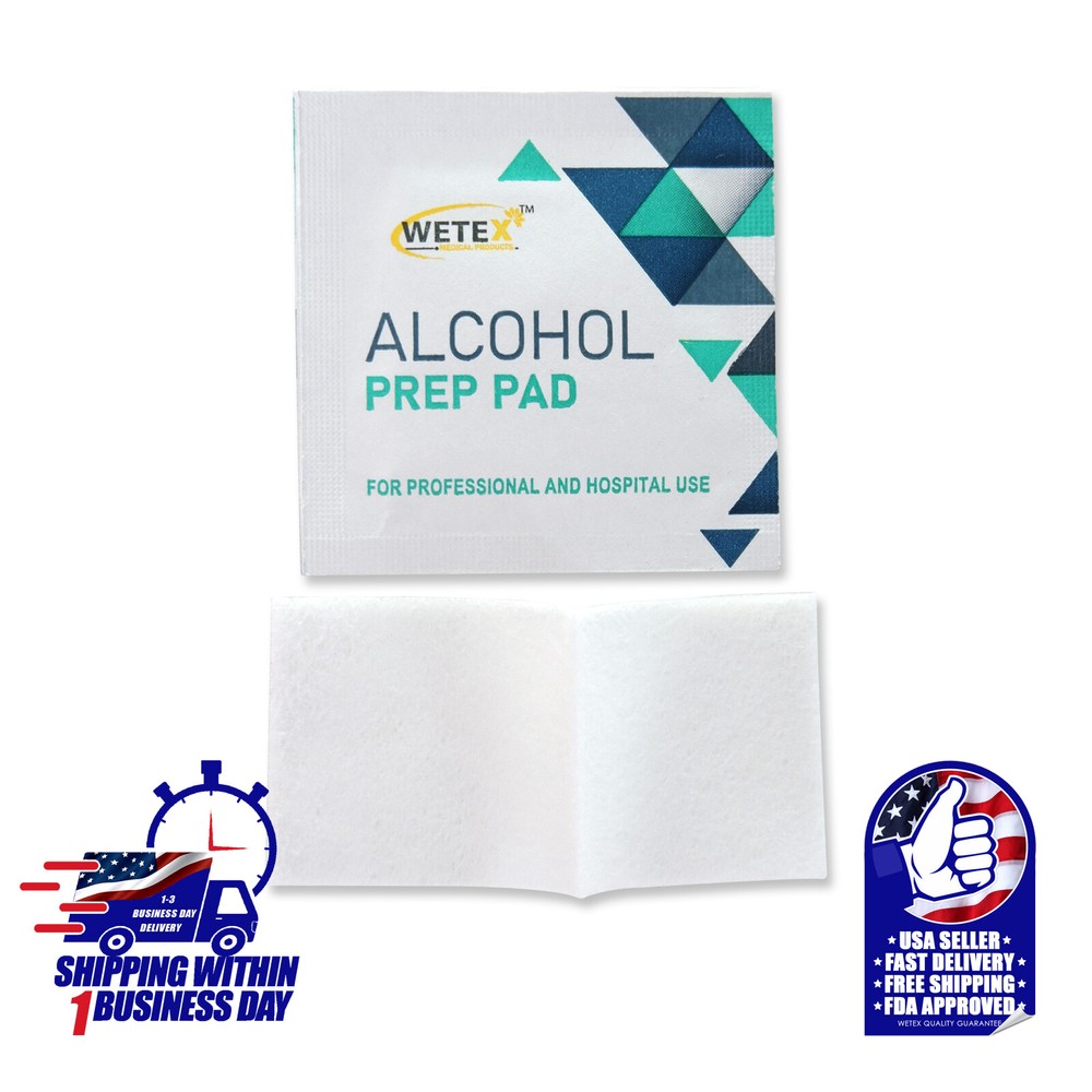 FDA APPROVED: 10000PCS MEDIUM ALCOHOL PREP PADS SWABS WIPES, EXP 05/2025