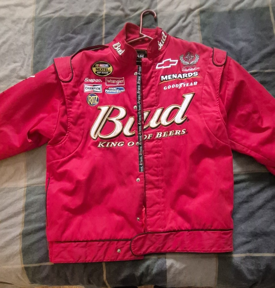 Vintage NASCAR Dale Earnhardt Chase Authentics L Budweiser Jacket Rare    