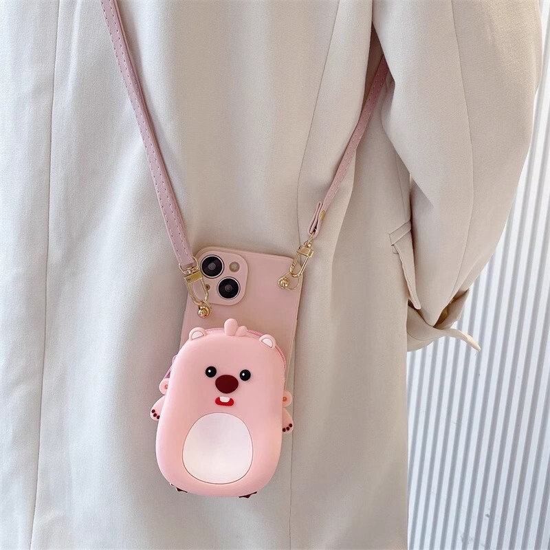 For Apple iPhone 16 15 14 13 12 11 Pro Max Plus Purse Strap Phone Case Cover