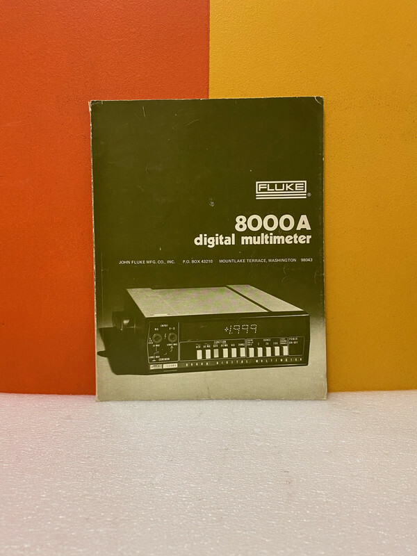 Fluke 347906 Model 8000A Digital Multimeter User Guide & Instructions