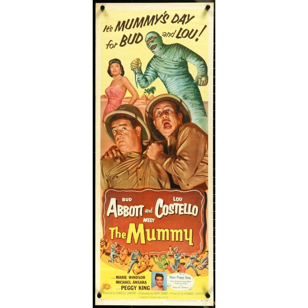 ABBOTT & COSTELLO MEET THE MUMMY (1955) Original Insert Movie Poster 18