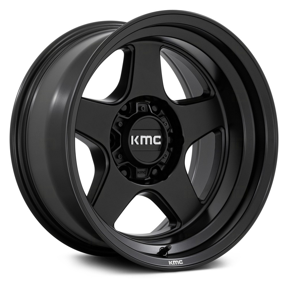 KMC KM728 LOBO Wheels 17x8.5 (-10, 6x135, 87.1) Black Rims Set of 4