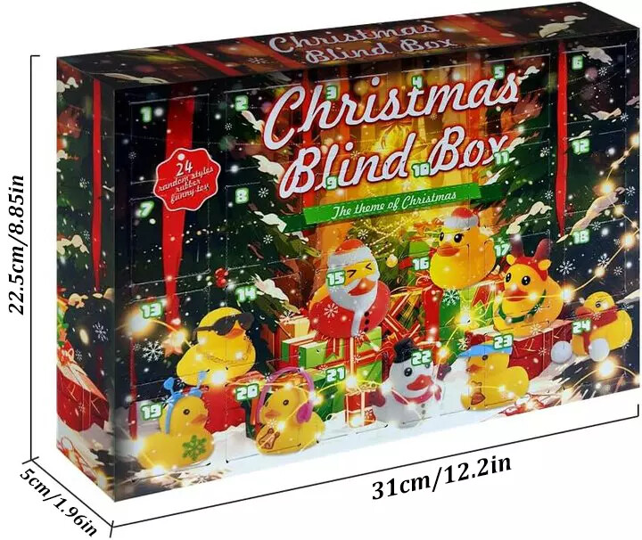 2024 Rubber Duck Christmas Advent Calendar Xmas Countdown 24 Days Bath Toys Gift