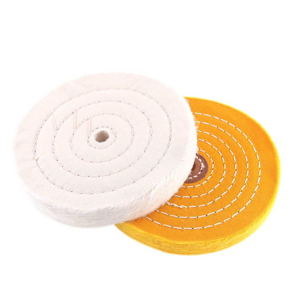 2 Pcs 6 Inch Extra Thick Buffing Polishing Wheels for Bench Grinder, White (6...