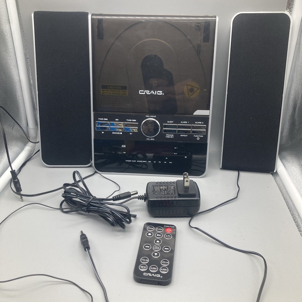 Craig Vertical CD Shelf System with AM/FM Stereo Radio Model CM427