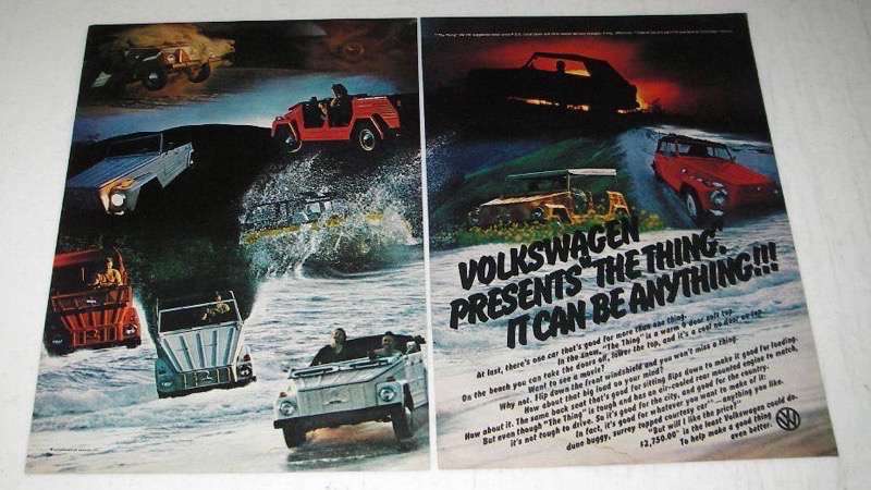 1973 Volkswagen The Thing Car Ad - It Can Be Anything