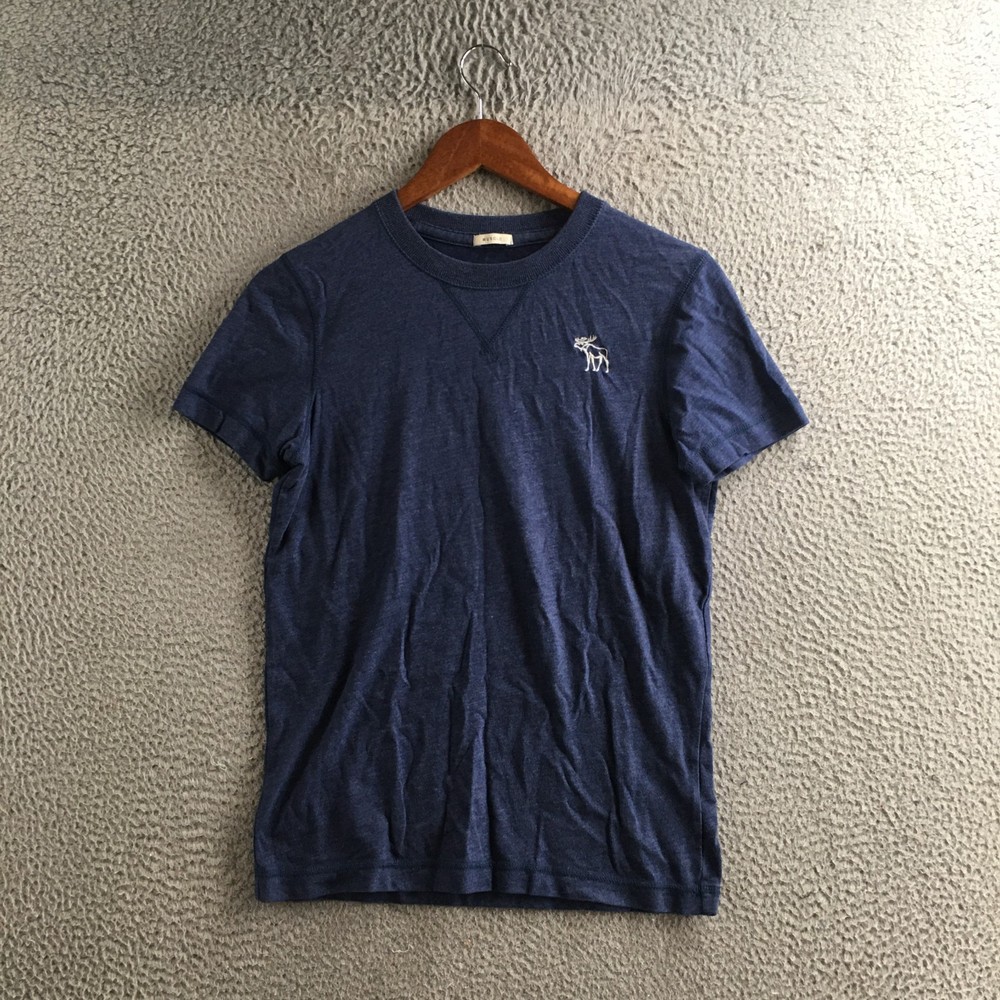 Abercrombie & Fitch T Shirt Mens Small Blue Short Sleeve Crew Neck Pullover Tops-image