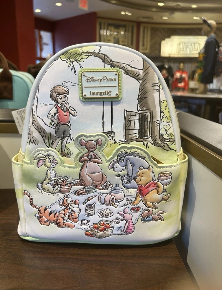 2025 Disney Parks Winnie The Pooh Loungefly Mini Backpack New