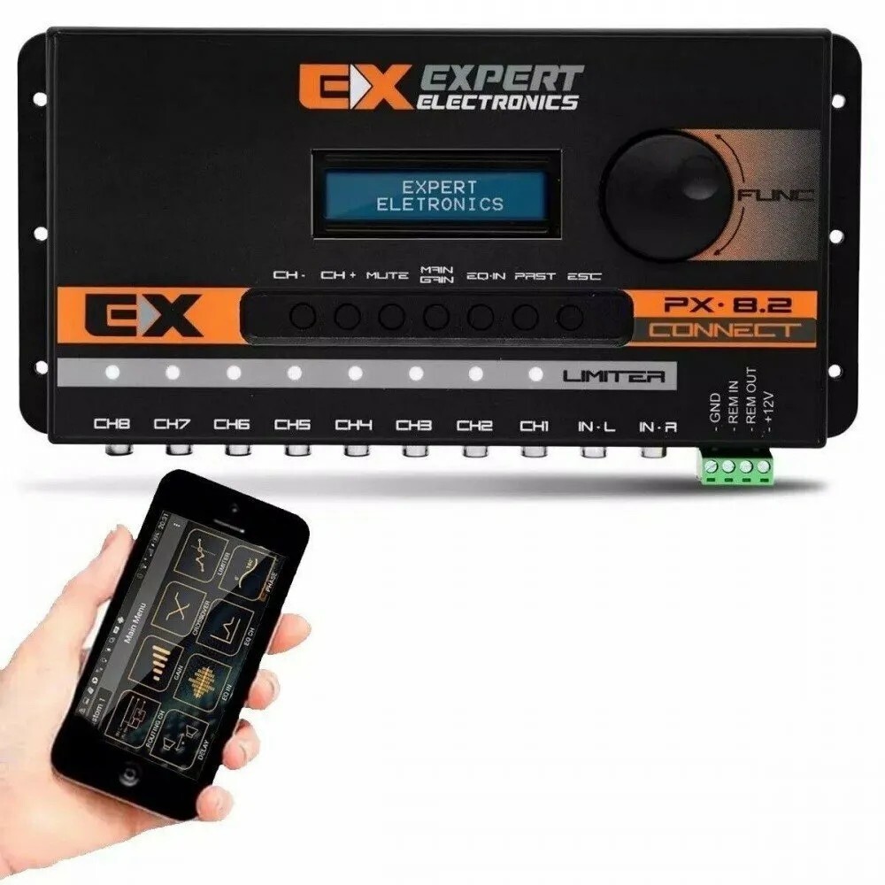 EXPERT ELECTRONICS PX-8.2 CONNECT BLUETOOTH PROCESSOR 8 WAY AND EQUALIZER
