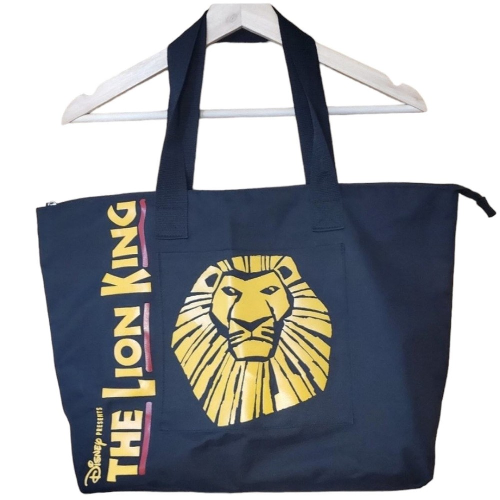 Disney's The Lion King with a Spacious Black Broadway Musical Zip Tote Bag!
