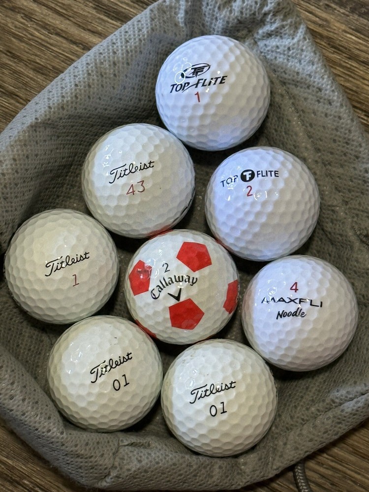 Professional Golf Balls Lot Of 8 - Callaway, Top Flite And Titleist
