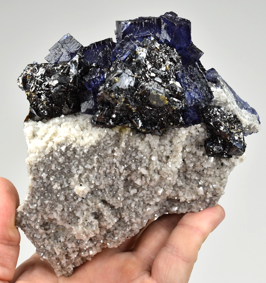 Fluorite Sphalerite Dolomite Pyrite Specimen from Elmwood Mine Tennessee