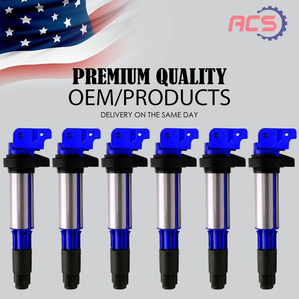 6X OEM High Performance Ignition Coil For BMW 325i 328i 330i 530i X6 X5 X3 UF522