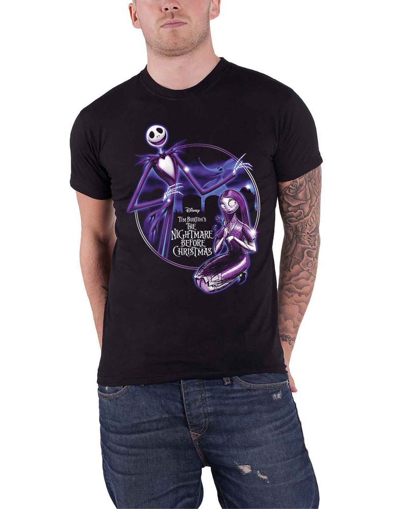 Nightmare Before Christmas Purple Graveyard Official Mens Tee