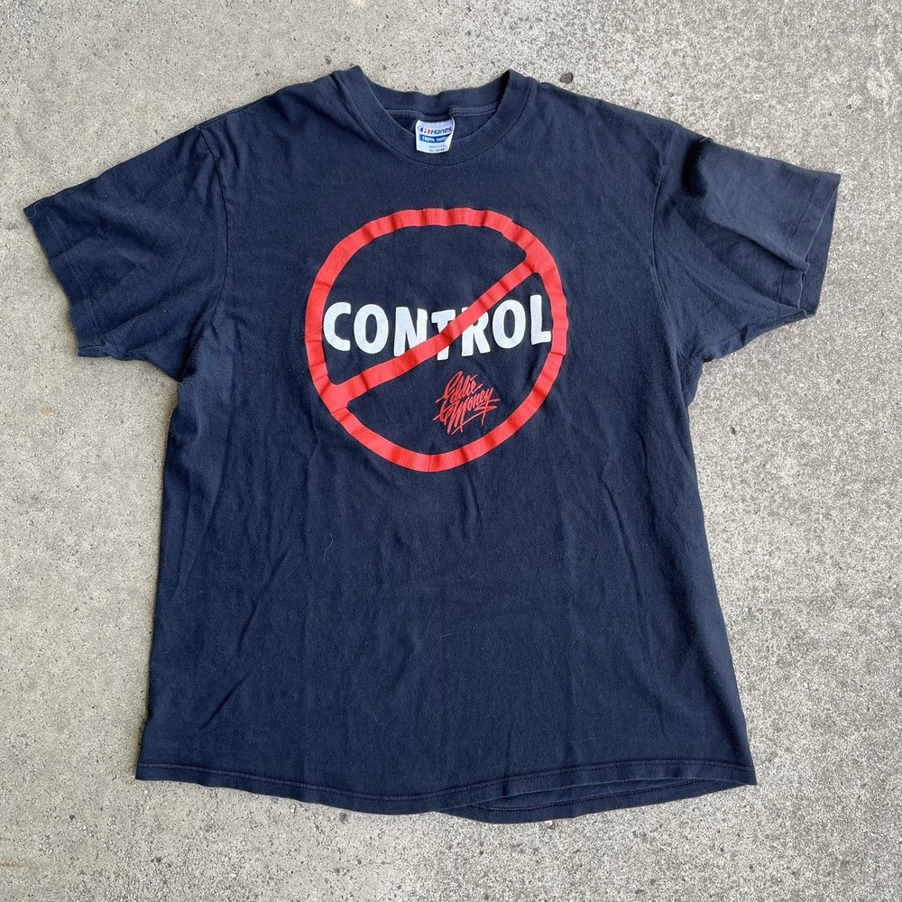 RARE vintage 1989 eddie money no control band tshirt medium black 1989 tour