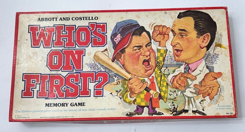 Abbott & Costello Who’s On First Board Game Vintage 1978 Baseball Comedy-image