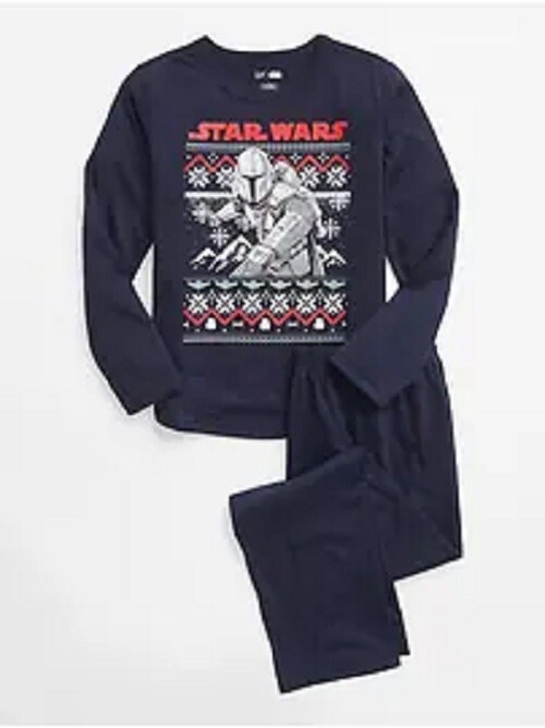 NWT Gap Kids Boys Pajamas Star Wars Mandalorian Holiday navy blue  u pick size