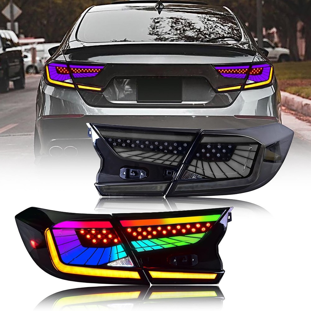 Led Tail Lights Compatible For Accord 10th Gen 2018-2022 with Breathing