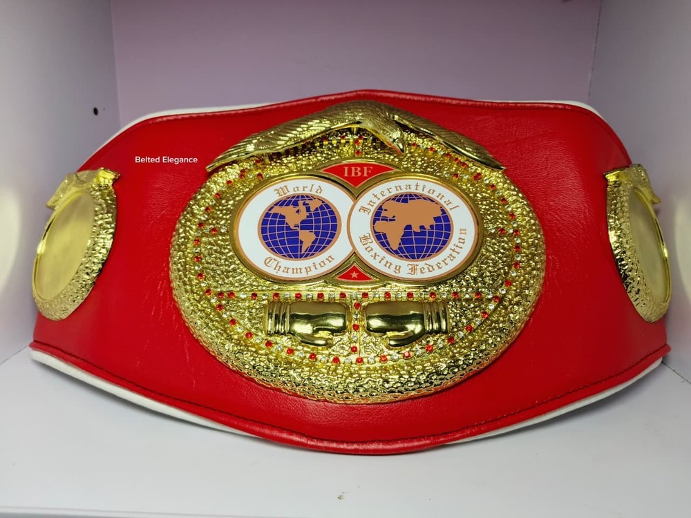 IBF World Boxing Champion Belt Adult Full Size 3D Design Boxing -Belted Elegance