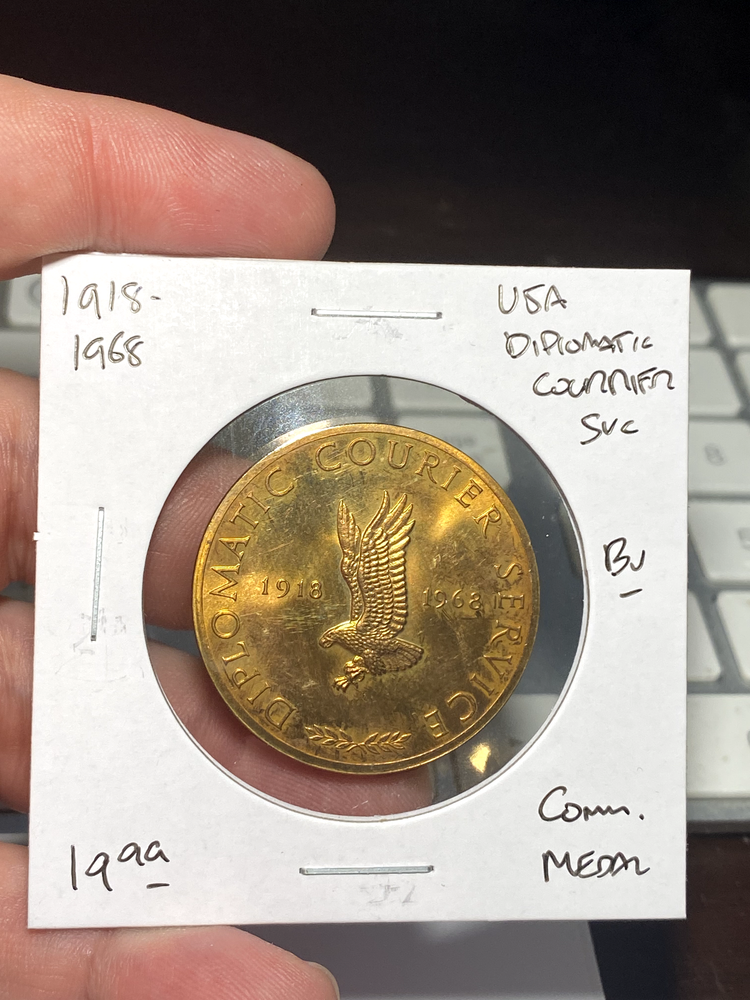 1918-1968 US Diplomatic Courrier Service Commemorative Medal