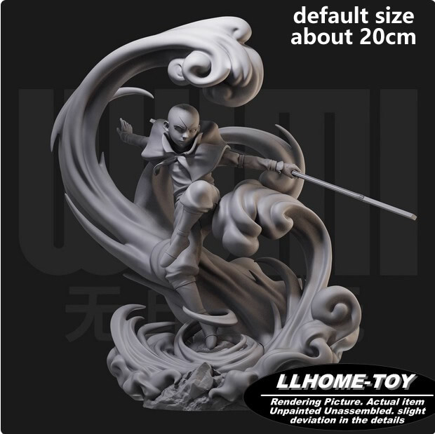Anime Character Aang Stick Fight cloud Resin 3D Print GK Figure DIY Model-image