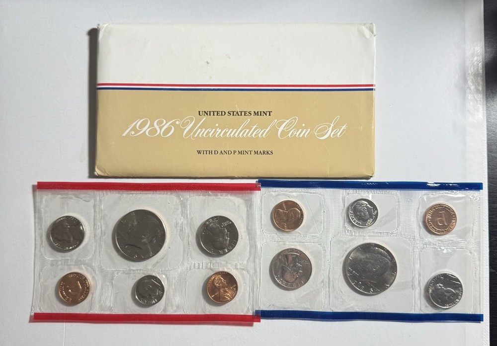 1986 P&D US Mint Set in Original Envelope from Uncle P's Coins