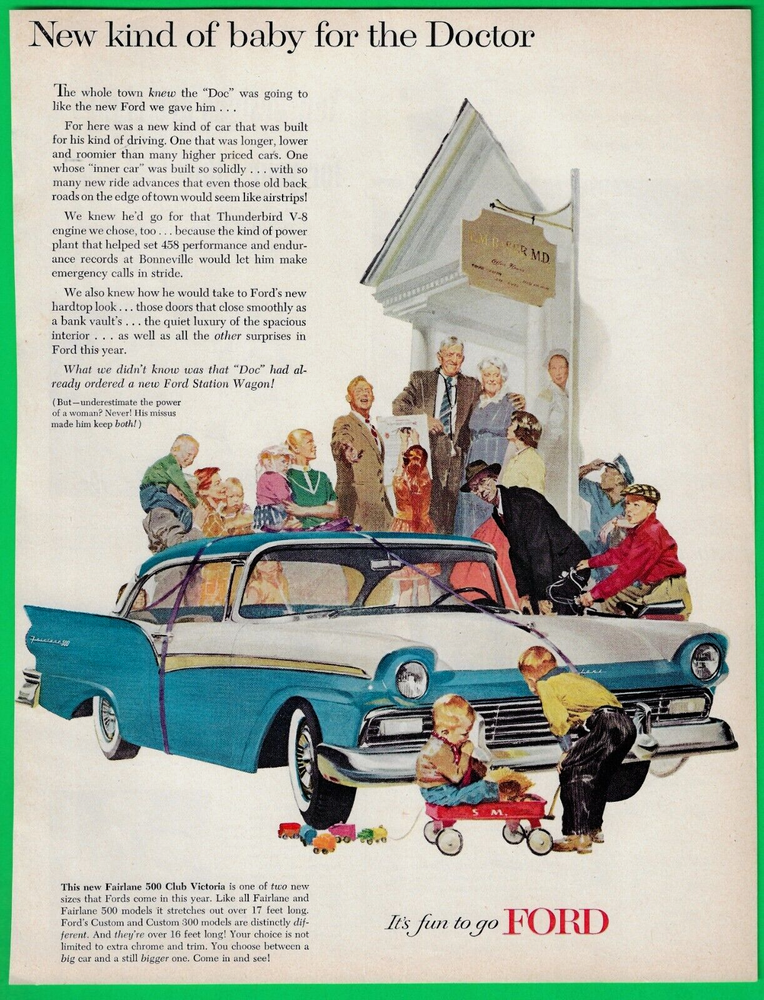 1957 FORD FAIRLANE 500 CLUB VICTORIA AD-image