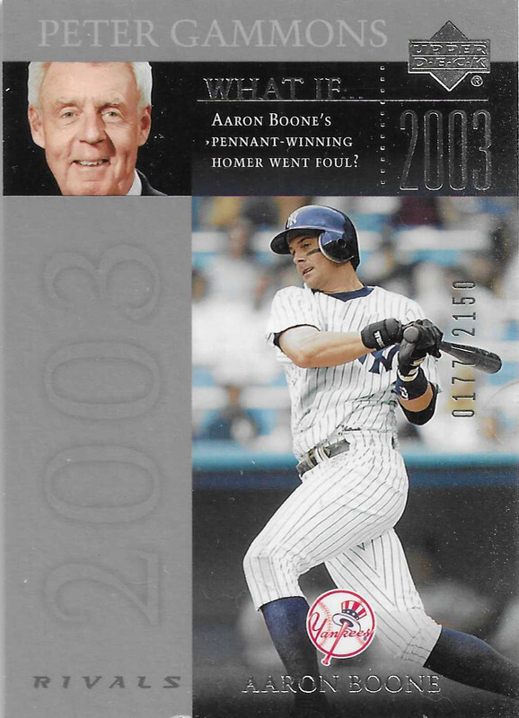 2004 Upper Deck Rivals Aaron Boone What If Insert SP 2150 Yankees-image