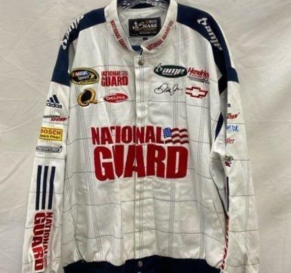 Nascar Chase Authentics Jacket  Dale Earnhardt Jr National Guard Rare Size 4XL