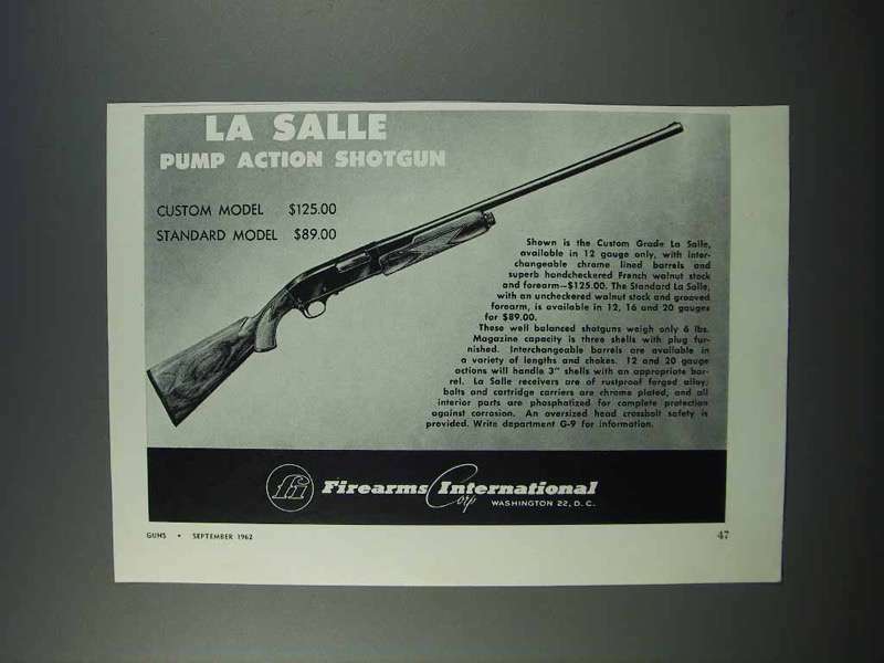 1962 FI La Salle Custom Grade Shotgun Ad