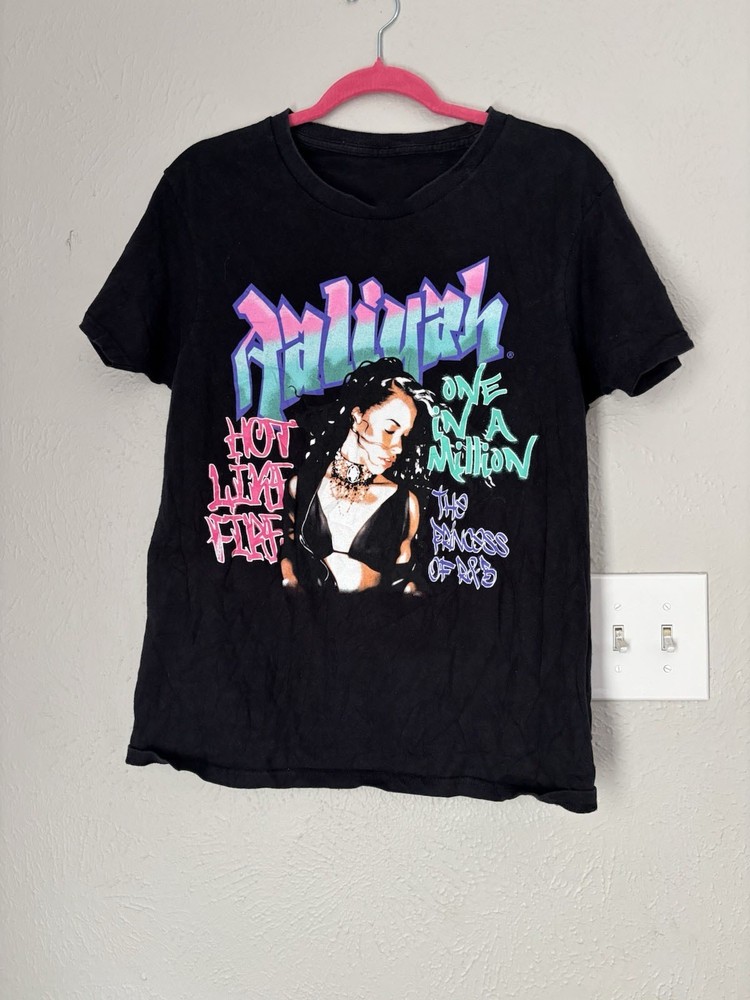 Vintage Aaliyah t shirt Adult Unisex Short Sleeve S-5XL MA317 FREE SHIPPING-image