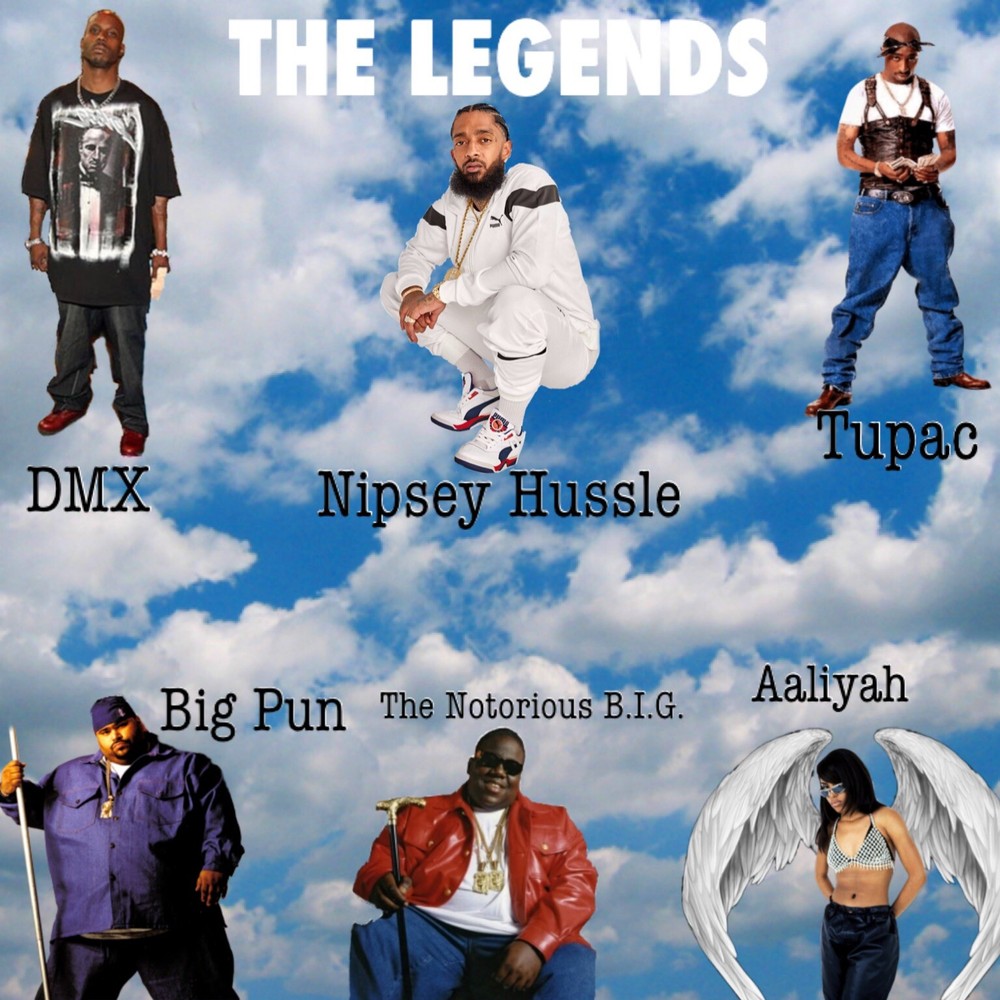 Poster DMX, Tupac, Big Pun, Aaliyah, Nipsey Hussle, The Notorious B.I.G. 24x36-image
