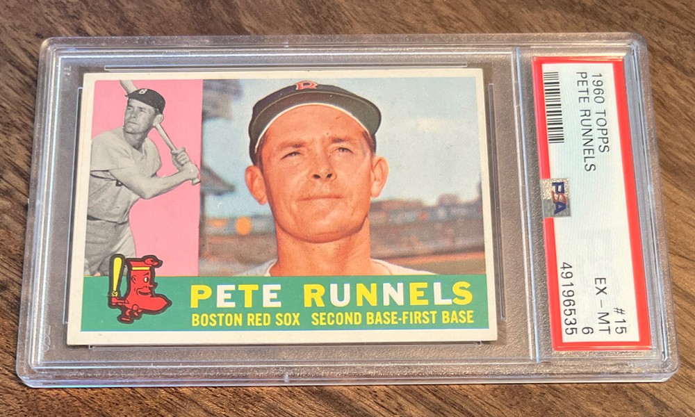 1960 Topps Baseball Card #15 Pete Runnels Vintage MLB