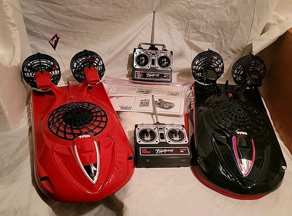 TYCO Typhoon Hovercraft R/C Vintage 9.6 V(LOT OF 2) FOR PARTS OR REPAIR