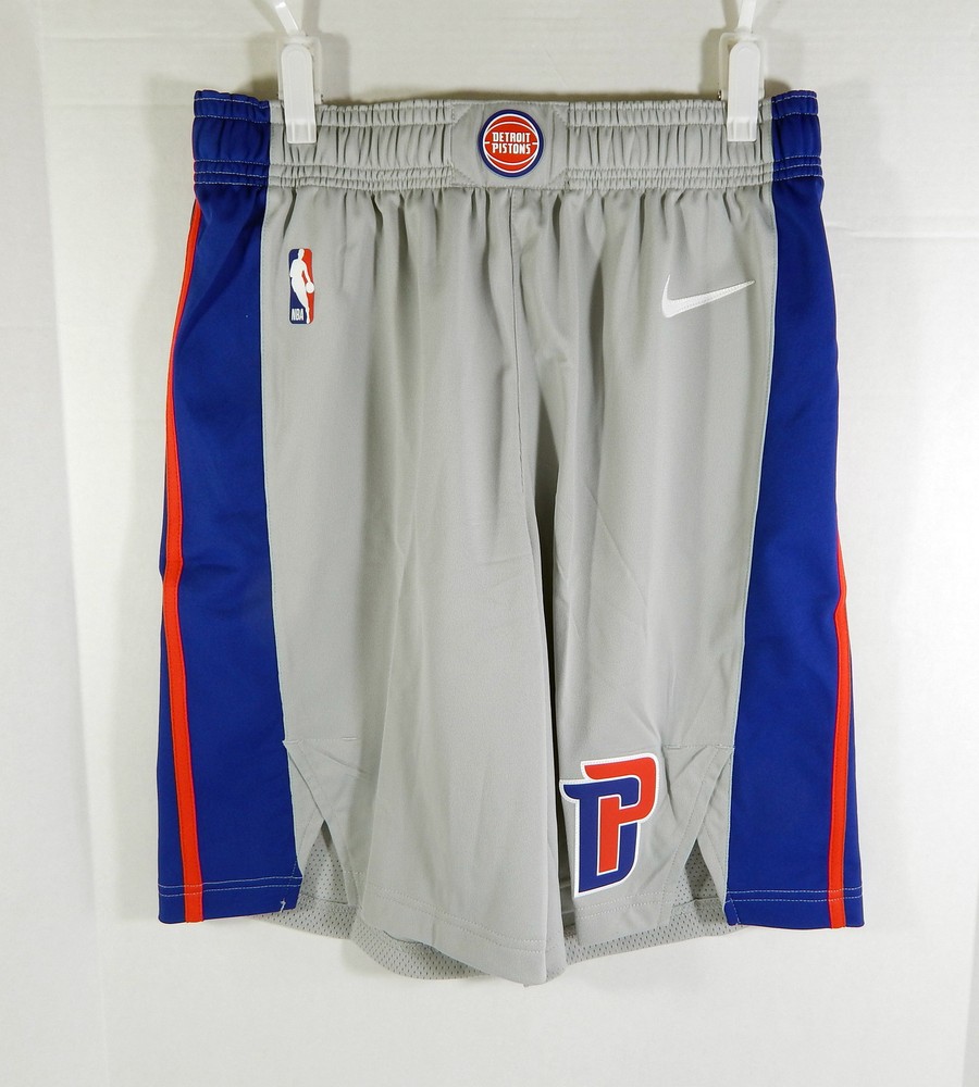2017-18 Detroit Pistons Pro Cut Nike Statement Grey Game Issued Shorts Size 36 77S