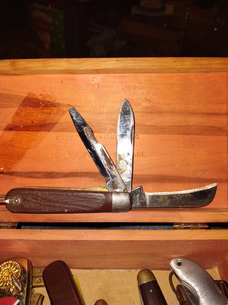 Vintage M Klein & Sons 3-Blade Hawkbill Electrician Pocket Knife RARE