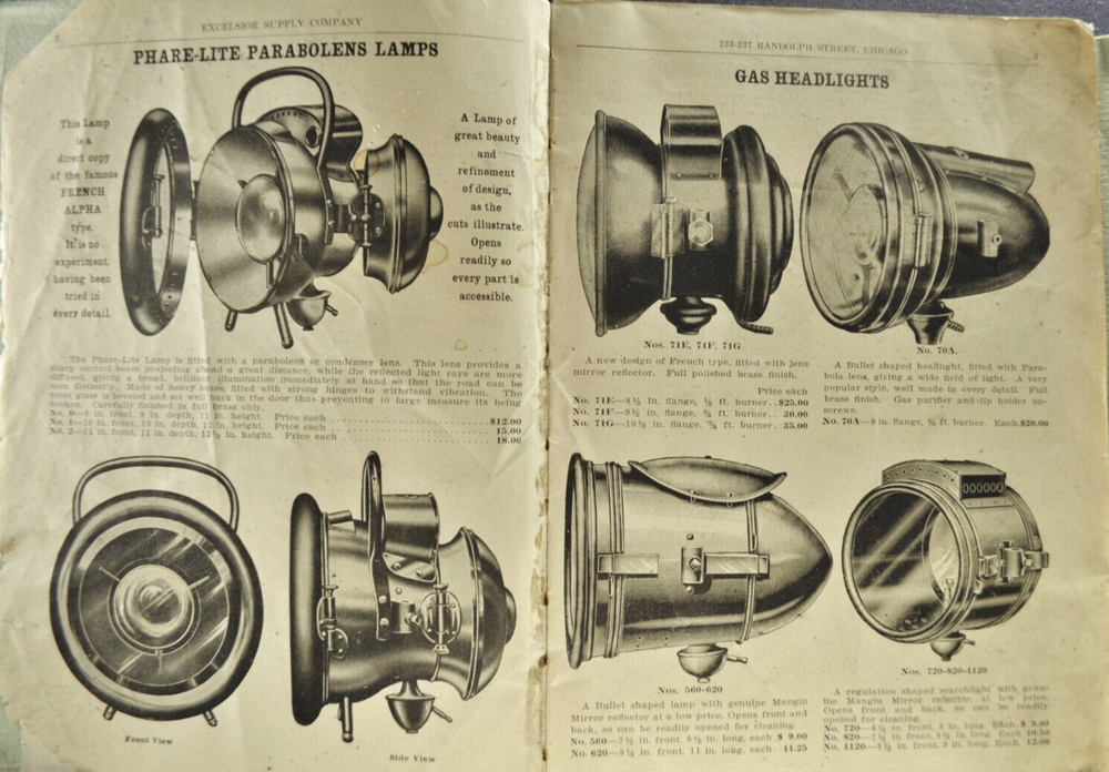 1906 Motor Car Automobile Parts Accessories Catalog Nice Original 06