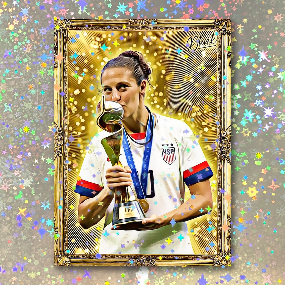 Carli Lloyd Holographic Gold Getter Sketch Card Limited 1/5 Dr. Dunk Signed