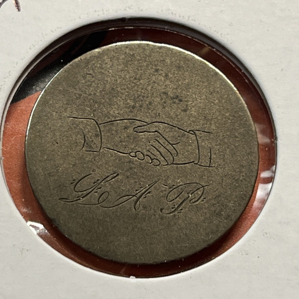 1817 Silver Love Token Engraved Handshake World Coin Collection Thaler