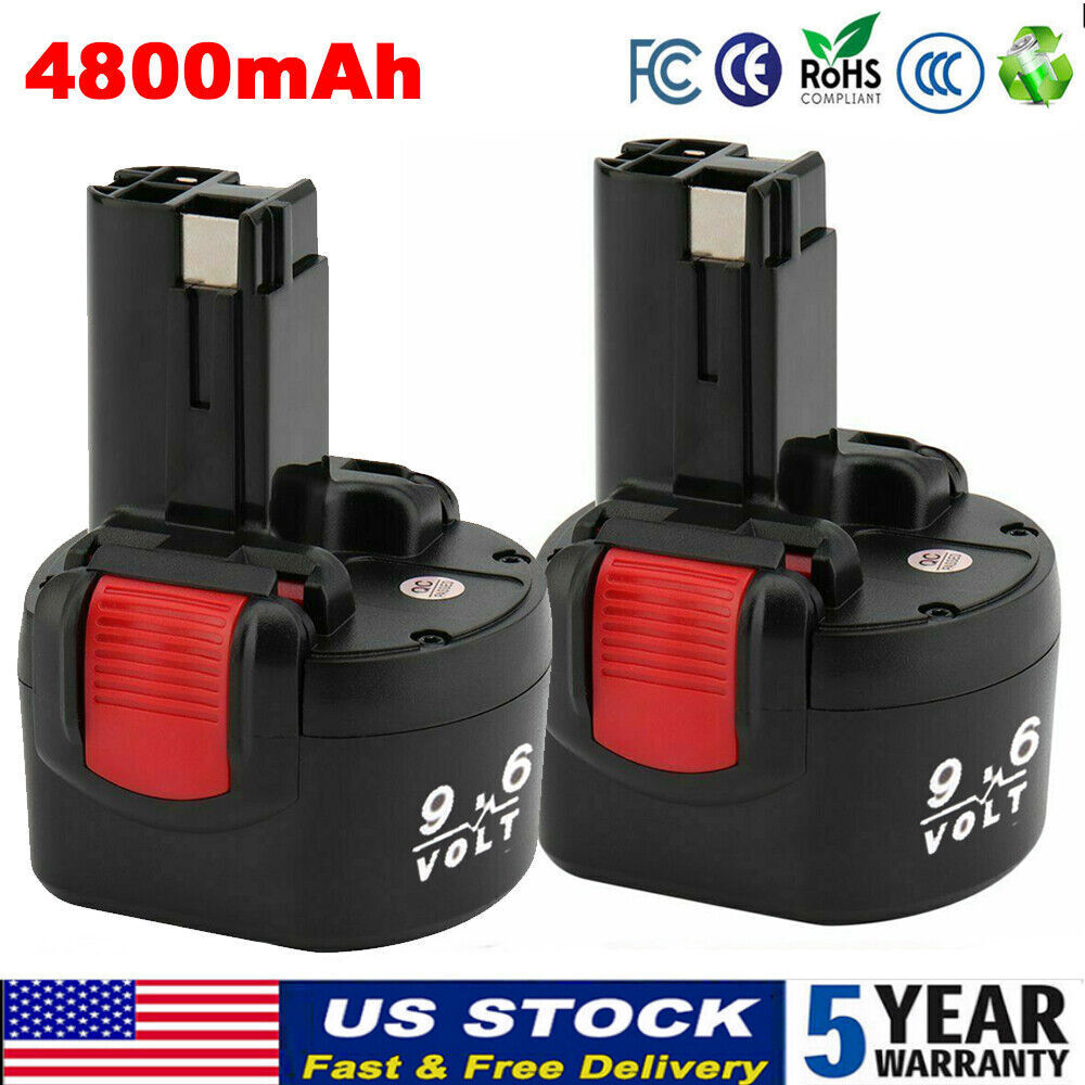 2X 4.8Ah 9.6V Cordless Power Tool Drill Battery for Bosch BAT048 BAT100 BAT119