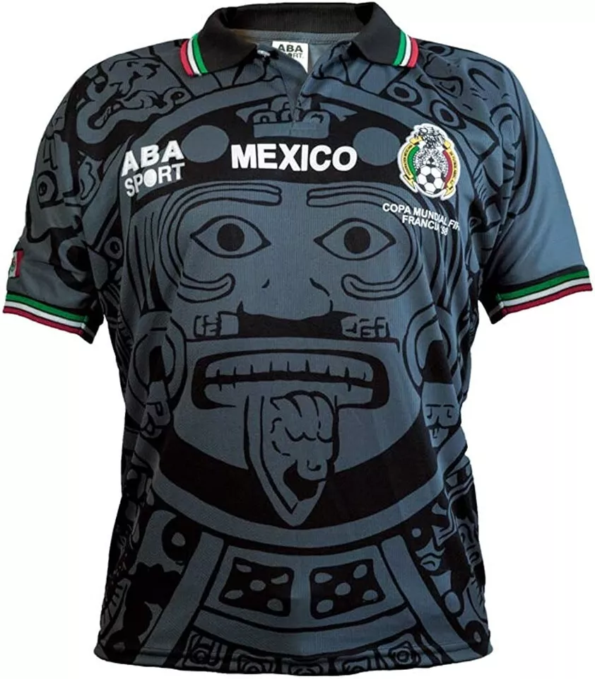 ABA SPORT Mexico BLACK 1998 Jersey  RETRO Xl LARGE  France NO NAME-image
