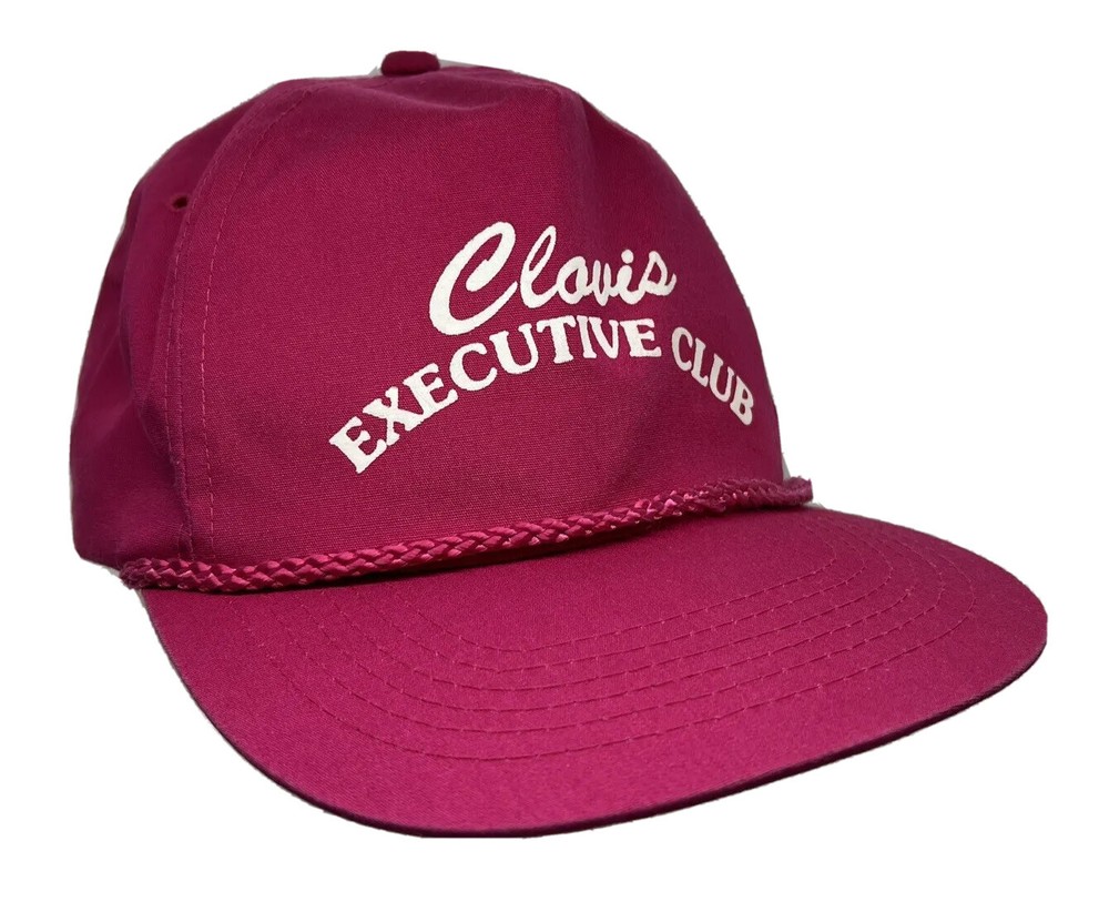Vintage Clovis Snapback Cap Pink Rope Executive Gentlemen Club Hat for Men-image