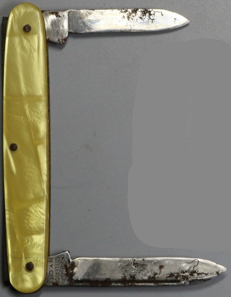 Vintage Fairmount Cutlery 2-Blade Pocket Knife with Celloid Handle