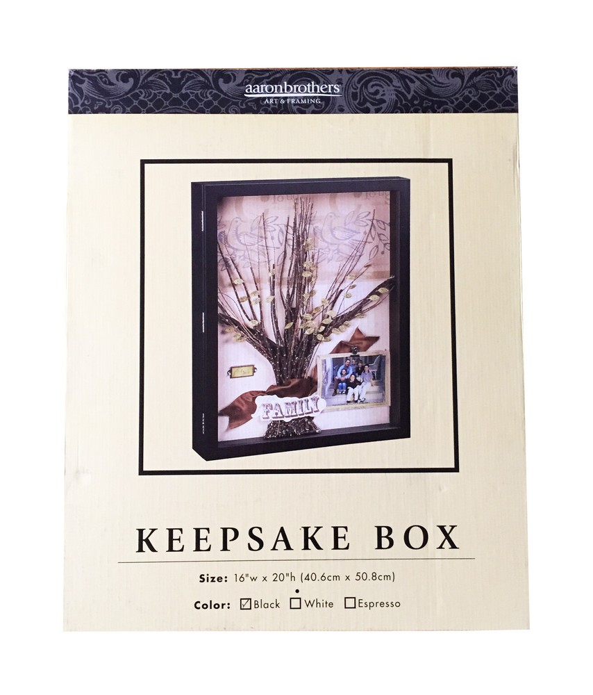 Aaron Brothers Black 16x20x3.75 Shadow Keepsake Box New Quality Frame-image