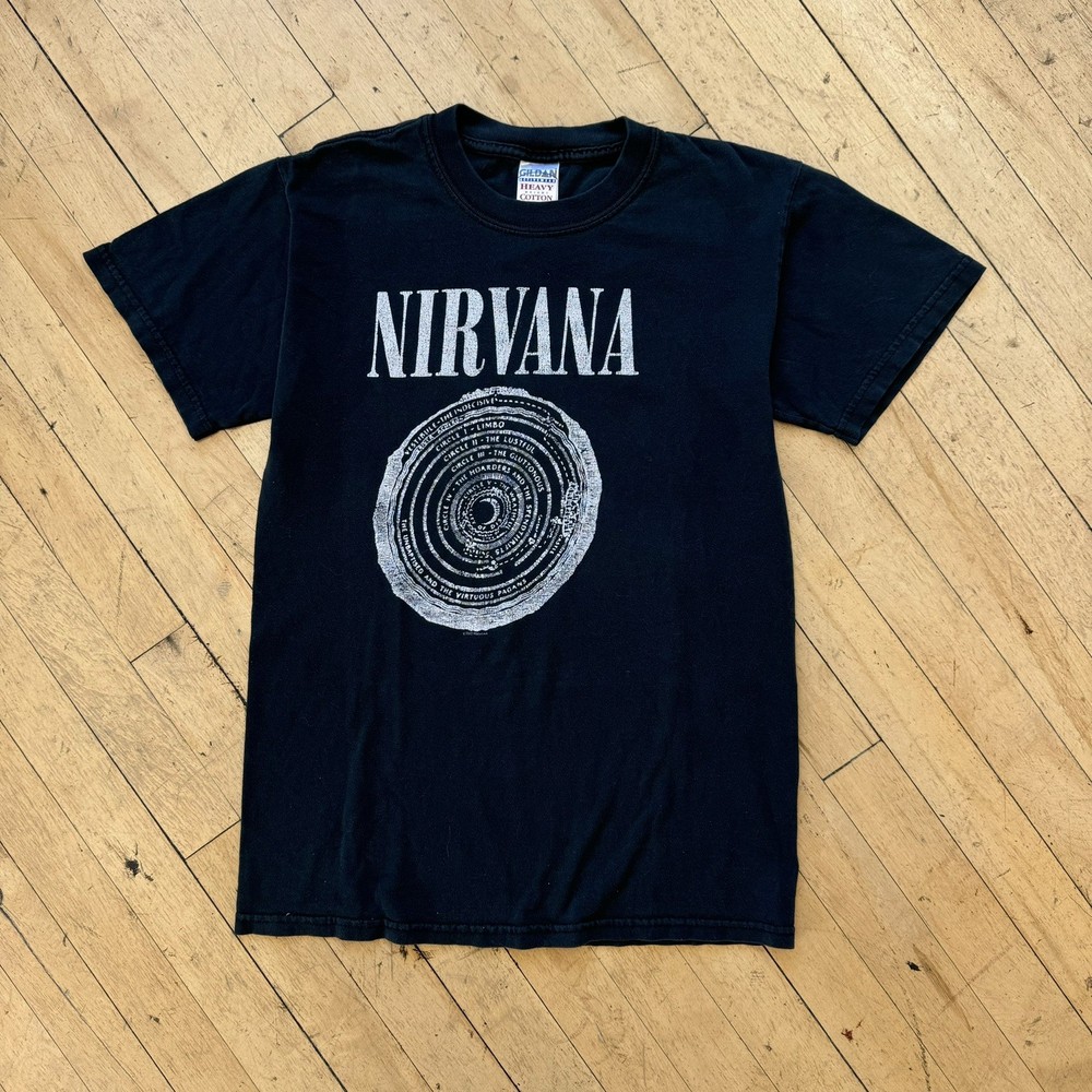 Rare Vintage Nirvana Vestibule 2003 Band T-Shirt Size Small Gildan Heavy Weight