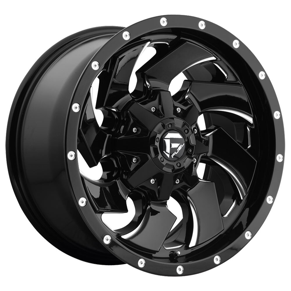 FUEL Cleaver D574 17X9 6X135/6X139.7 Offset 1 Gloss Black & Milled (Qty of 1)